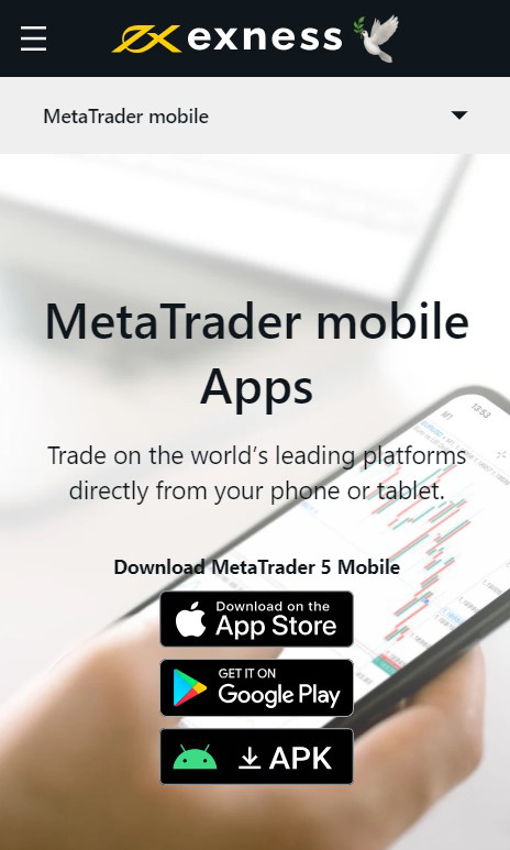 Exness MetaTrader Mobile